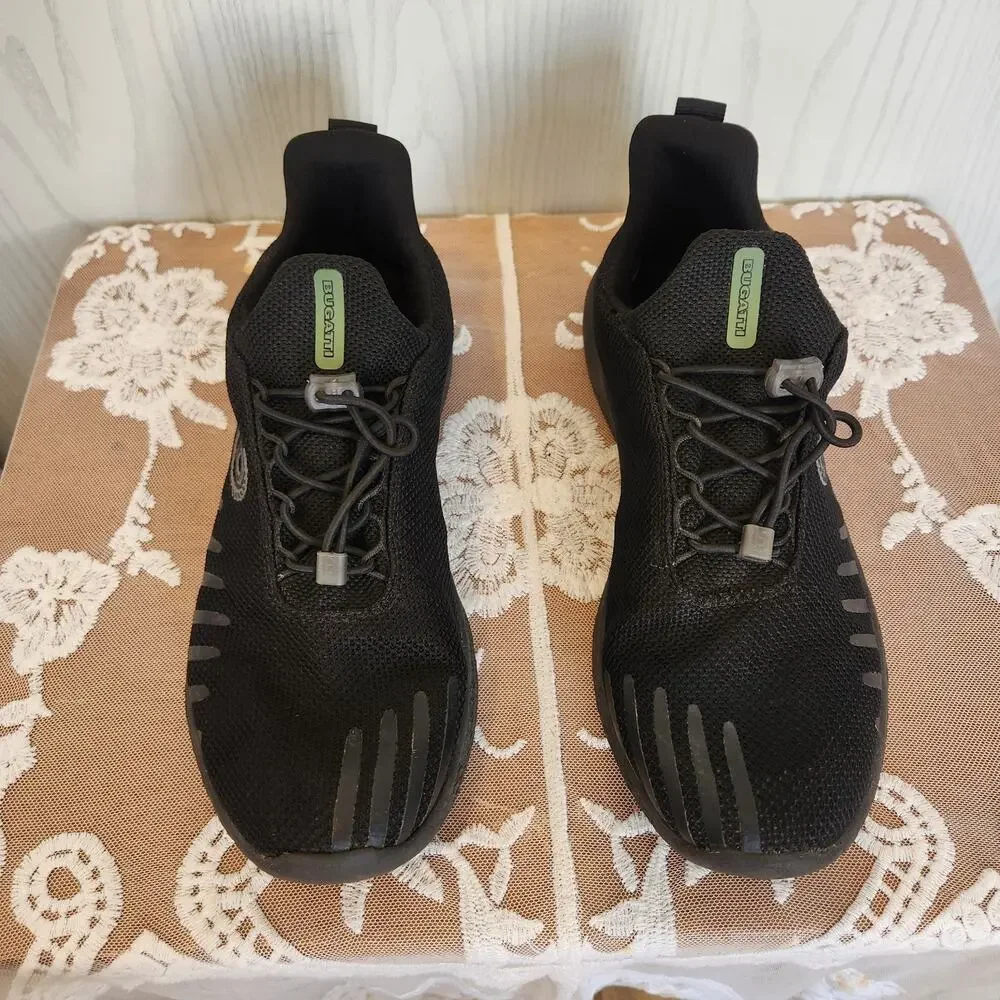 Bugatti Men's 9.5 Black Fashion Sneakers Style 345870606900 Lace Up Foam Sole